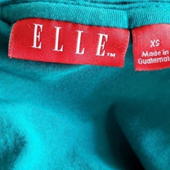 Elle Scoop Neck Teal Green Ruffle Tank with Side Bow - Picture 4 of 5